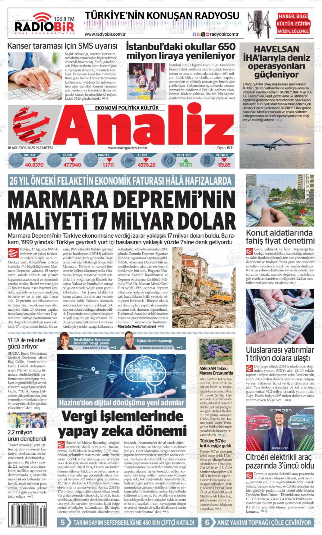 Gazetelerin ilk sayfaları bugün ne yazdı? İşte 19 Ağustos gazete manşetleri... 3