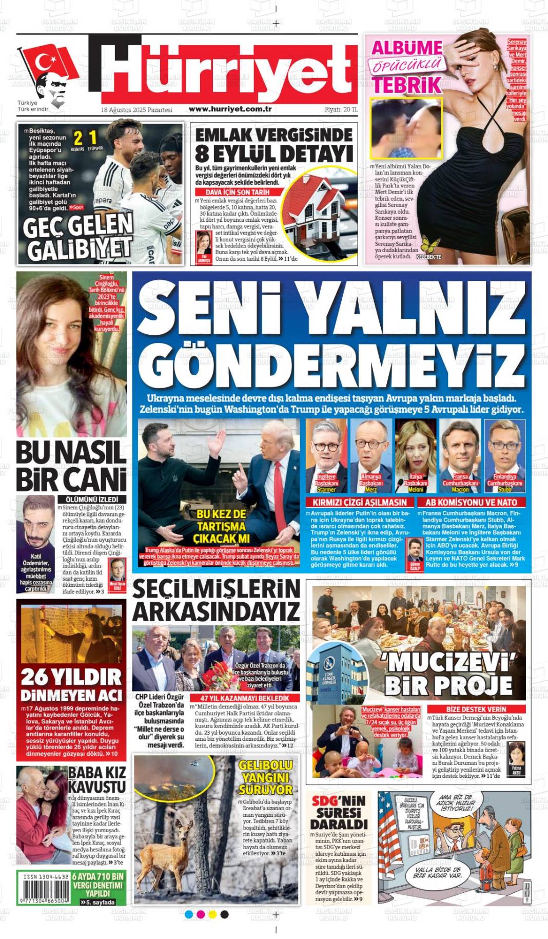 Gazetelerin ilk sayfaları bugün ne yazdı? İşte 19 Ağustos gazete manşetleri... 6