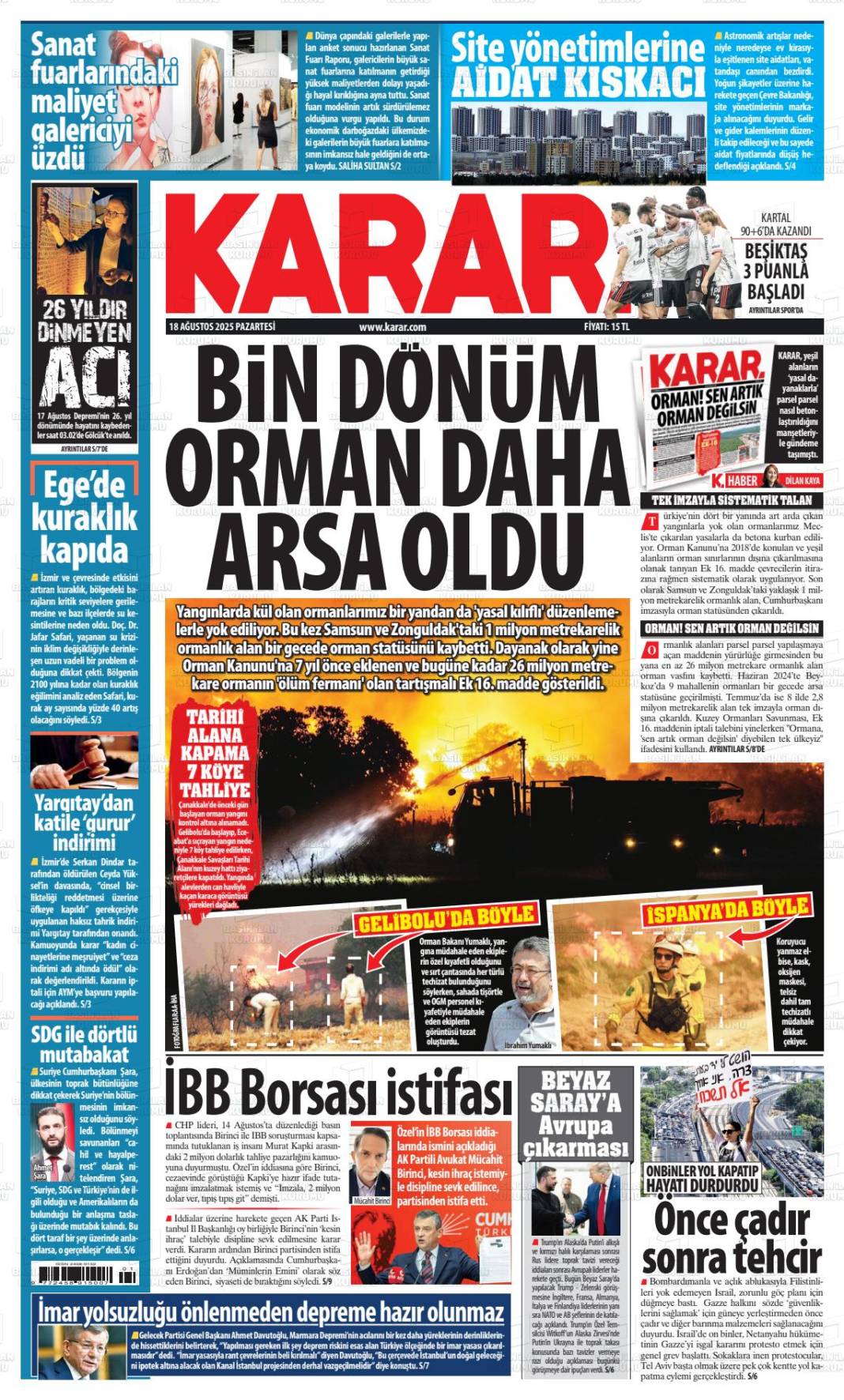 Gazetelerin ilk sayfaları bugün ne yazdı? İşte 19 Ağustos gazete manşetleri... 9