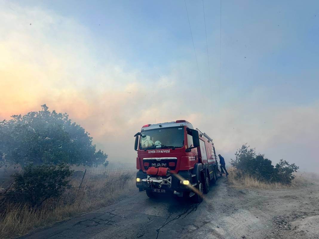 İzmir'de makilik alanda yangın 4