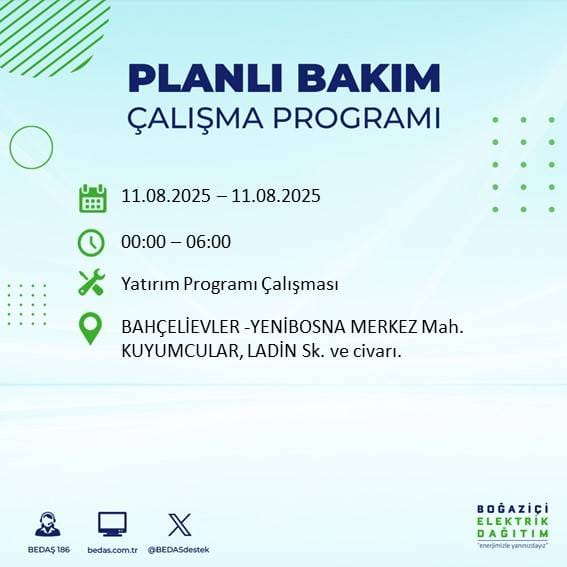 Bu gece yarısından itibaren başlıyor: İstanbul'un 22 ilçesi karanlığa gömülecek 61