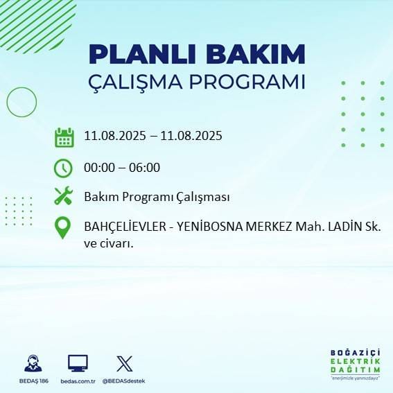 Bu gece yarısından itibaren başlıyor: İstanbul'un 22 ilçesi karanlığa gömülecek 64