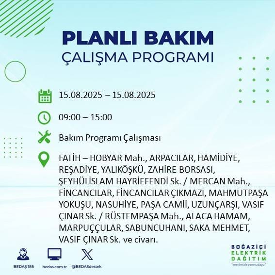 Saatler sonra başlayacak: İstanbul'un 21 ilçesinde elektrik kesintileri yaşanacak 17