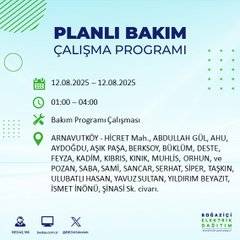 Bu gece İstanbul'da ışıklar söndürülüyor: Mahalle mahalle karanlık listesi açıklandı 62