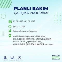 BEDAŞ açıkladı: 1 Ağustos’ta hangi bölgelerde elektrikler kesilecek? 8