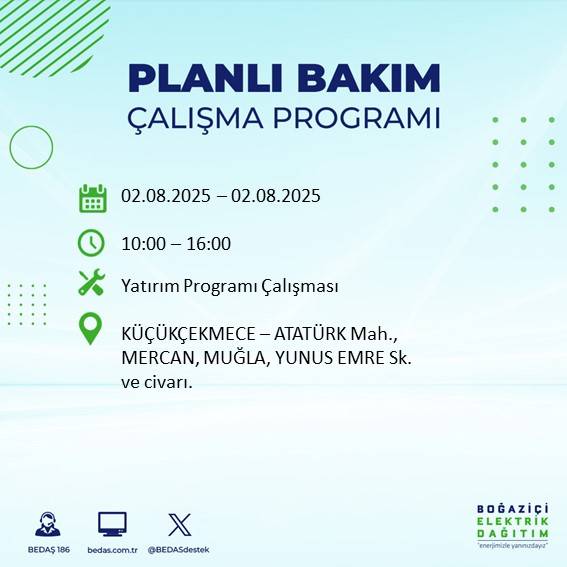 BEDAŞ açıkladı: 1 Ağustos’ta hangi bölgelerde elektrikler kesilecek? 3