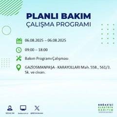 BEDAŞ duyurdu: 6 Ağustos'ta elektrik kesintisi yaşanacak bölgeler belli oldu 25