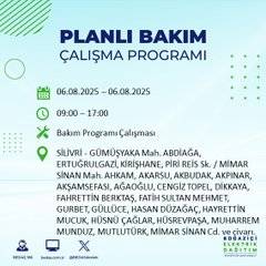 BEDAŞ duyurdu: 6 Ağustos'ta elektrik kesintisi yaşanacak bölgeler belli oldu 6