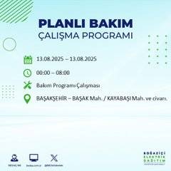 Planlı kesinti geliyor! İstanbul’da hangi ilçelerde elektrik olmayacak? 39