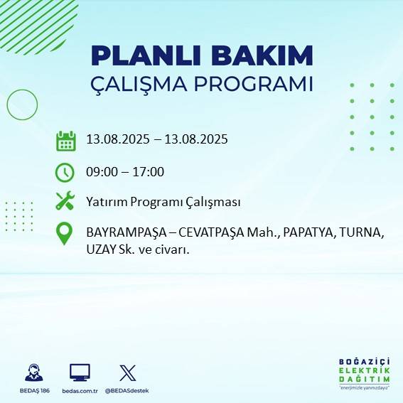 Planlı kesinti geliyor! İstanbul’da hangi ilçelerde elektrik olmayacak? 38