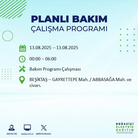 Planlı kesinti geliyor! İstanbul’da hangi ilçelerde elektrik olmayacak? 22