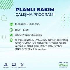 Planlı kesinti geliyor! İstanbul’da hangi ilçelerde elektrik olmayacak? 9