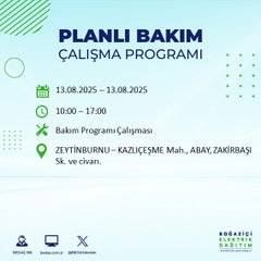 Planlı kesinti geliyor! İstanbul’da hangi ilçelerde elektrik olmayacak? 1