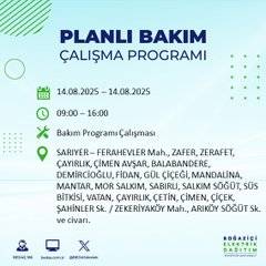 İstanbullular dikkat! 14 Ağustos’ta bu ilçelerde elektrik kesilecek 9