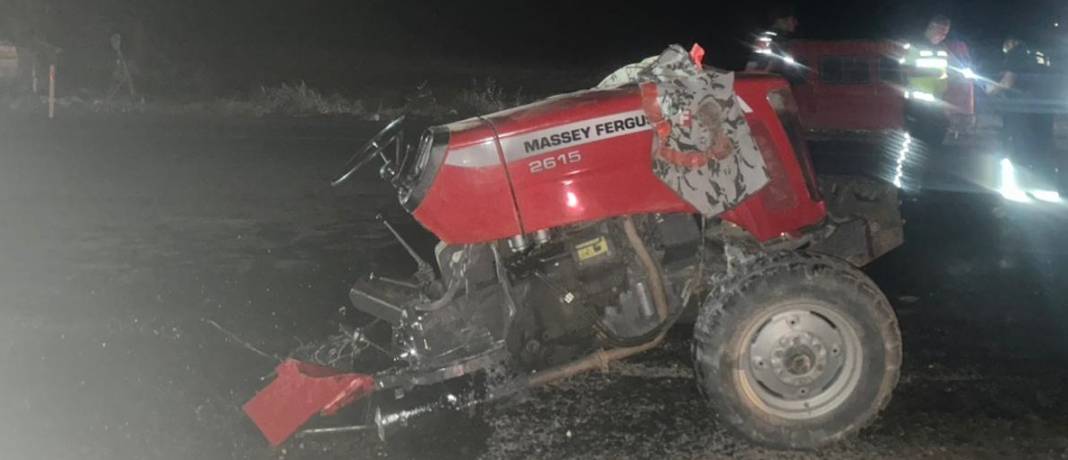 Çorum'da feci kaza: Traktör ikiye bölündü 2