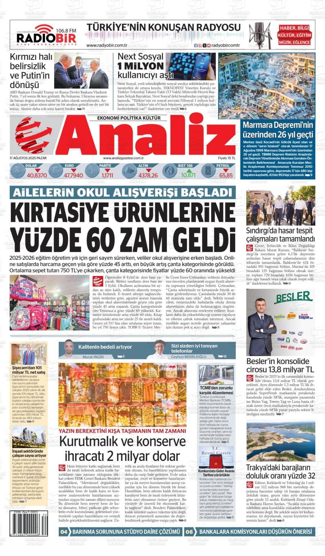 Türkiye yeni haftaya nasıl uyandı? İşte 18 Ağustos gazete manşetleri... 3