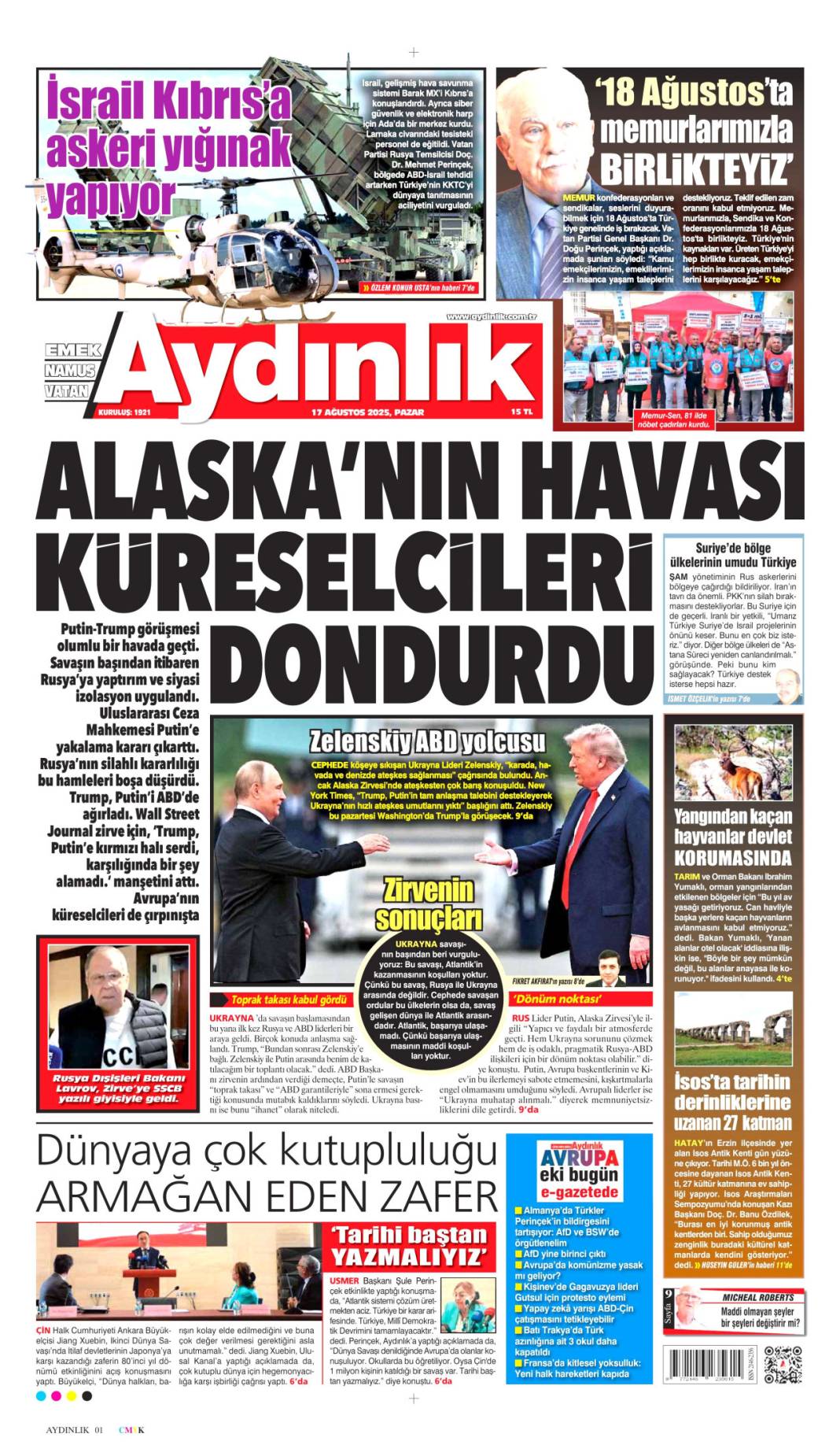 17 Ağustos'un yıl dönümünde manşetler: Hangi gazete ne yazdı? 15