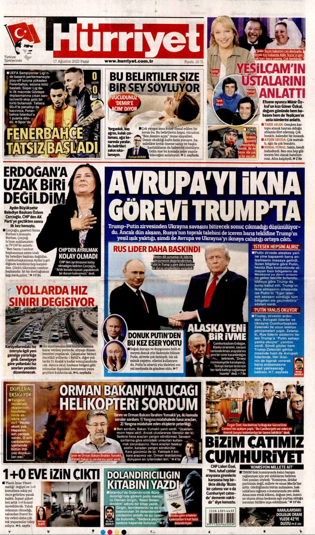 17 Ağustos'un yıl dönümünde manşetler: Hangi gazete ne yazdı? 5