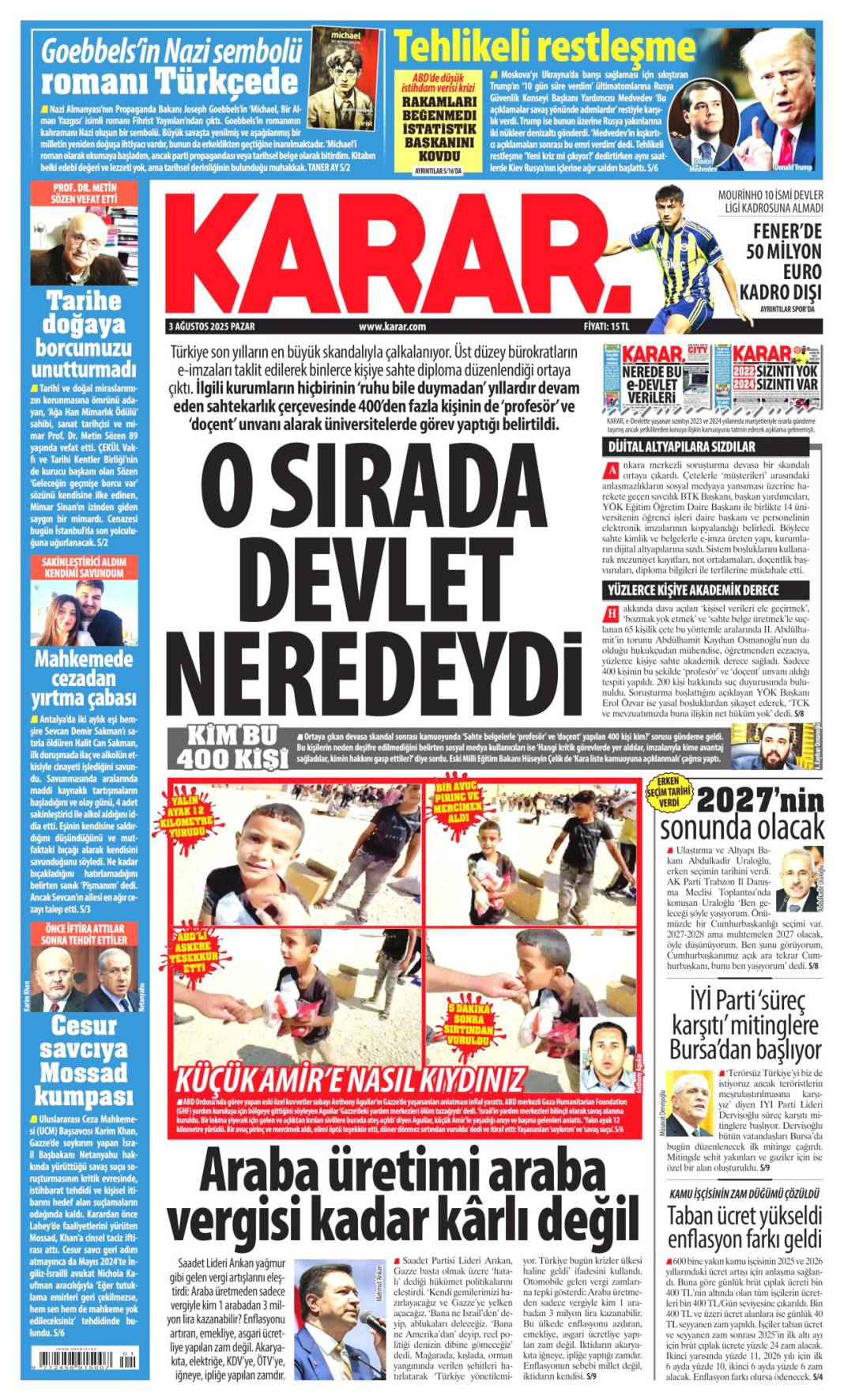 Günün manşetleri 7