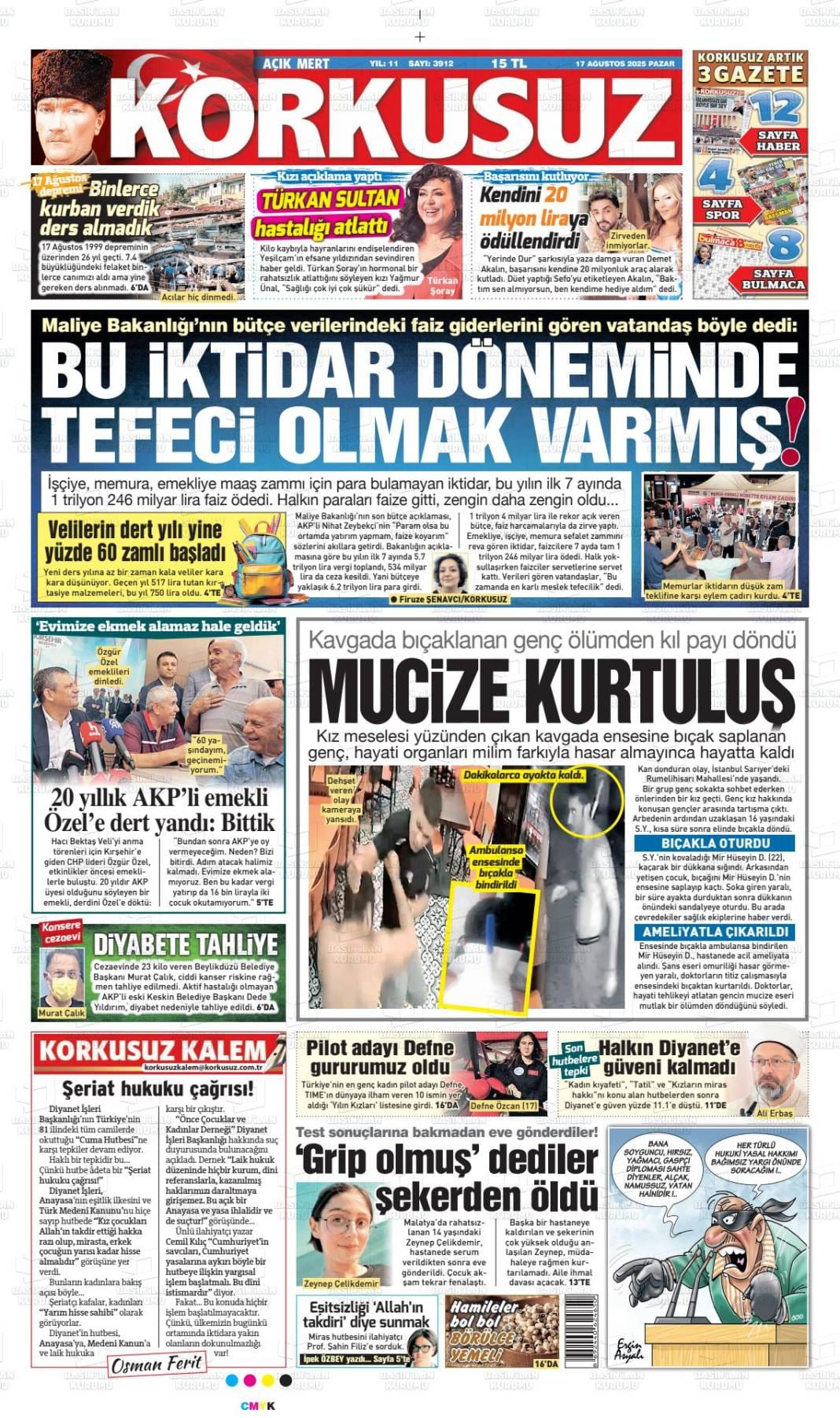 Türkiye yeni haftaya nasıl uyandı? İşte 18 Ağustos gazete manşetleri... 1