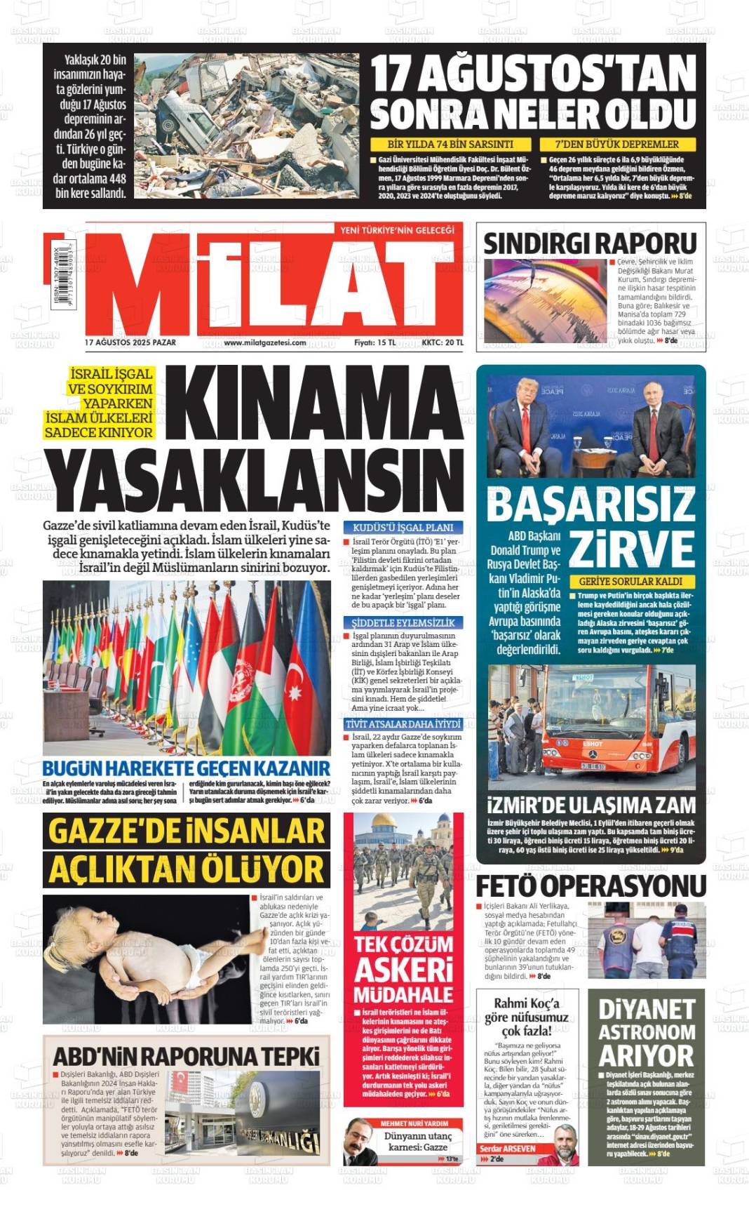 Türkiye yeni haftaya nasıl uyandı? İşte 18 Ağustos gazete manşetleri... 13