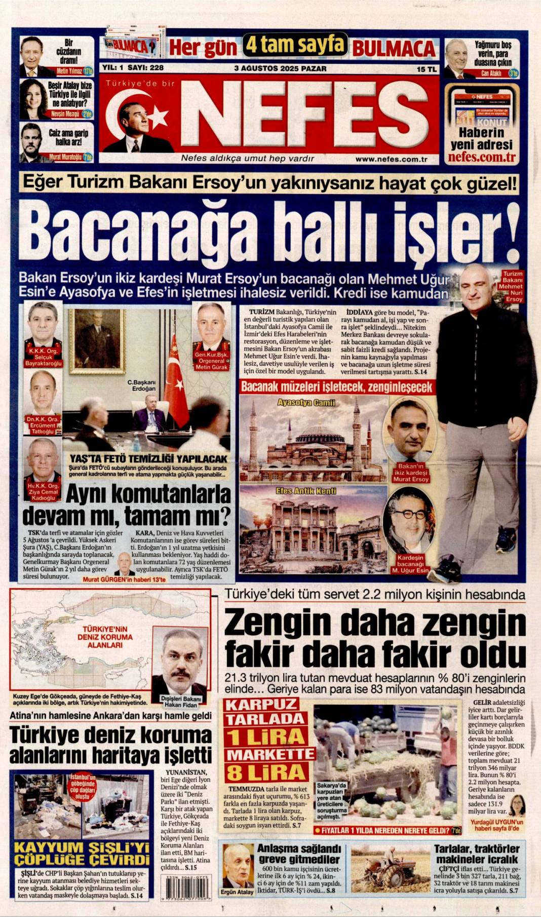 Günün manşetleri 9