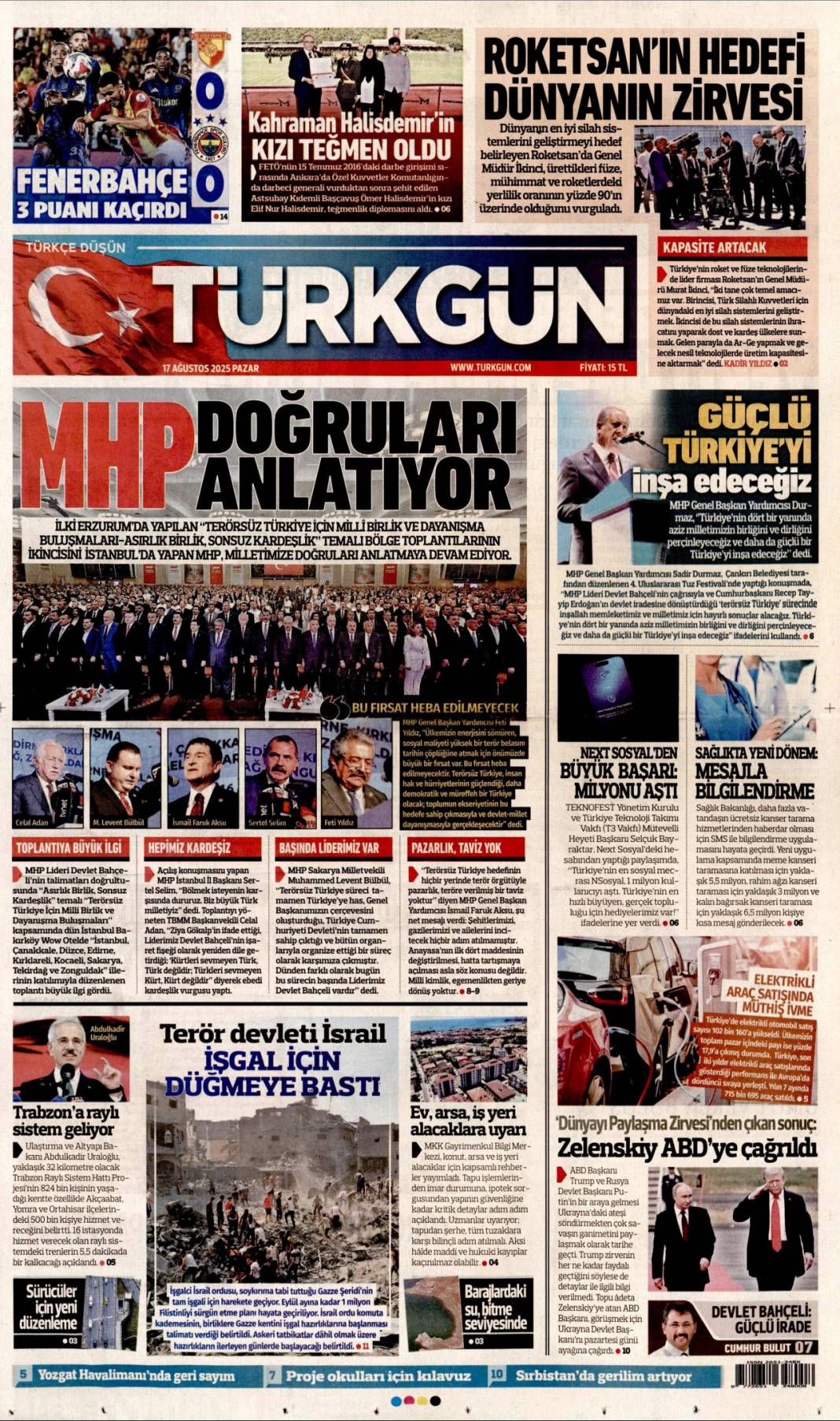 17 Ağustos'un yıl dönümünde manşetler: Hangi gazete ne yazdı? 9