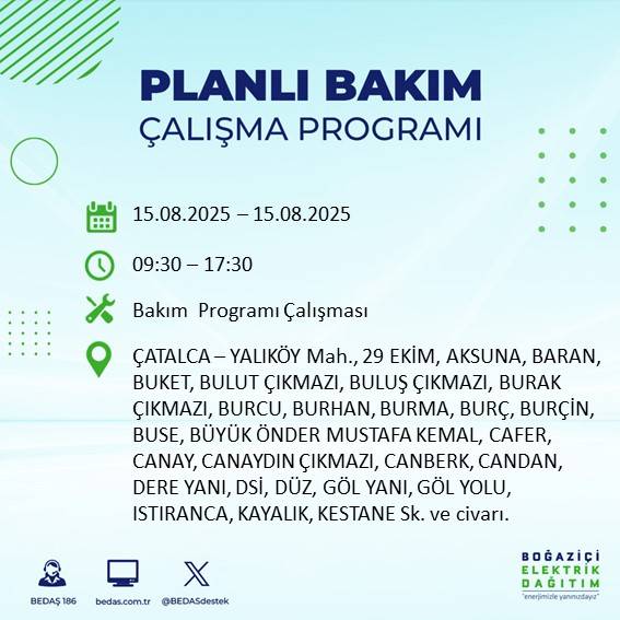 Saatler sonra başlayacak: İstanbul'un 21 ilçesinde elektrik kesintileri yaşanacak 34