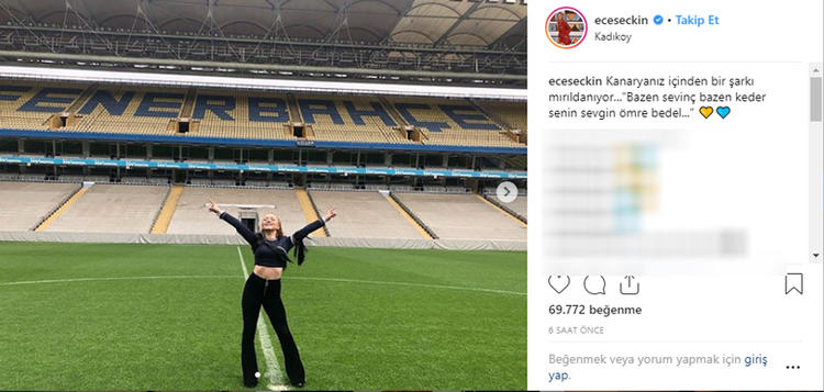 Ece Seçkin'in Fenerbahçe paylaşımı gündem oldu 2