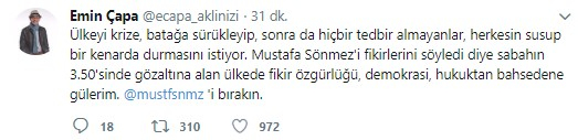 Mustafa Sönmez'in gözaltına alınmasına sosyal medyadan sert tepki 4