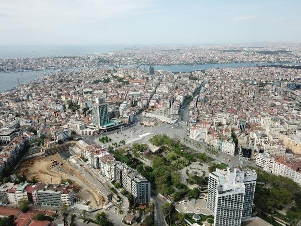 1 Mayıs'ta Taksim havadan böyle fotoğraflandı 2