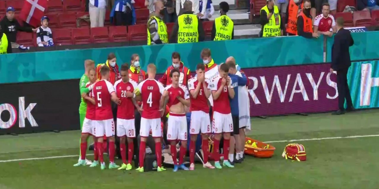 Danimarka-Finlandiya maçında Christian Eriksen ölümden döndü