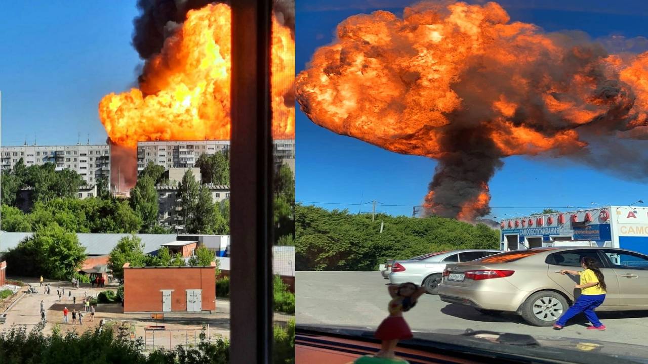 Rusya'da akaryakıt istasyonunda şiddetli patlama