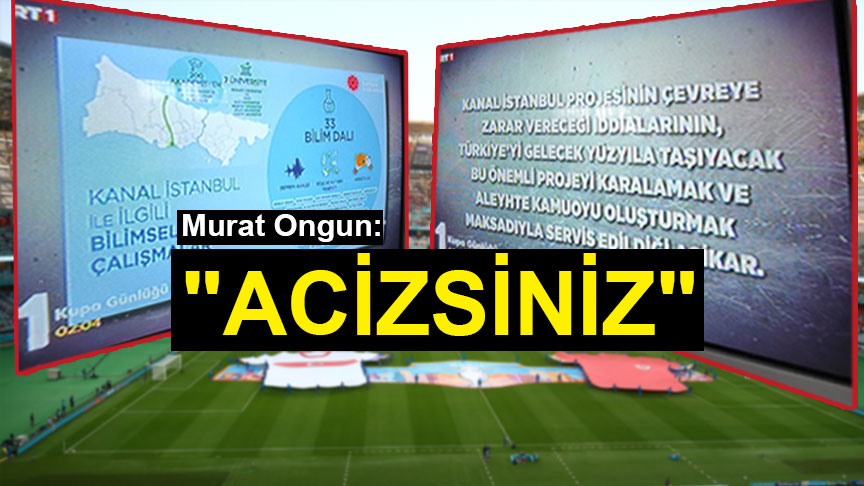 TRT'de maç öncesi Kanal İstanbul tanıtımı
