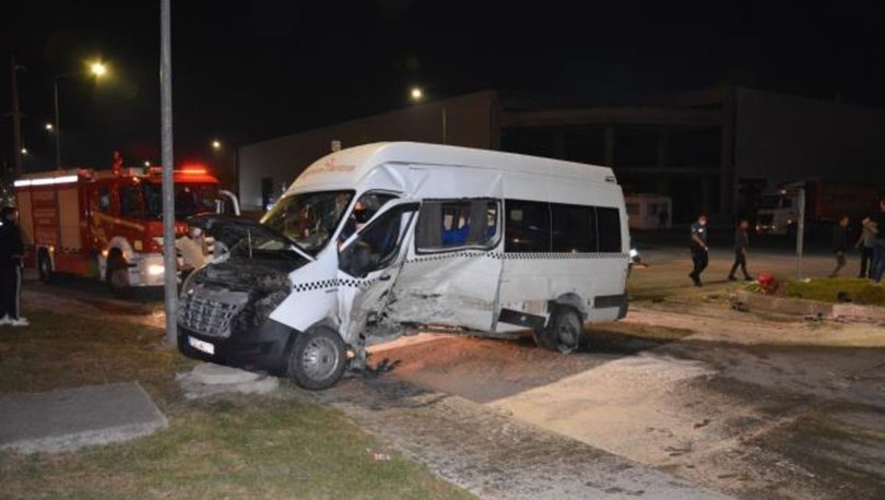 Tekirdağ'da işçi servisi ve otomobil çarpıştı: 8 yaralı