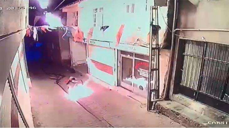 AKP ilçe binasına molotoflu saldırı