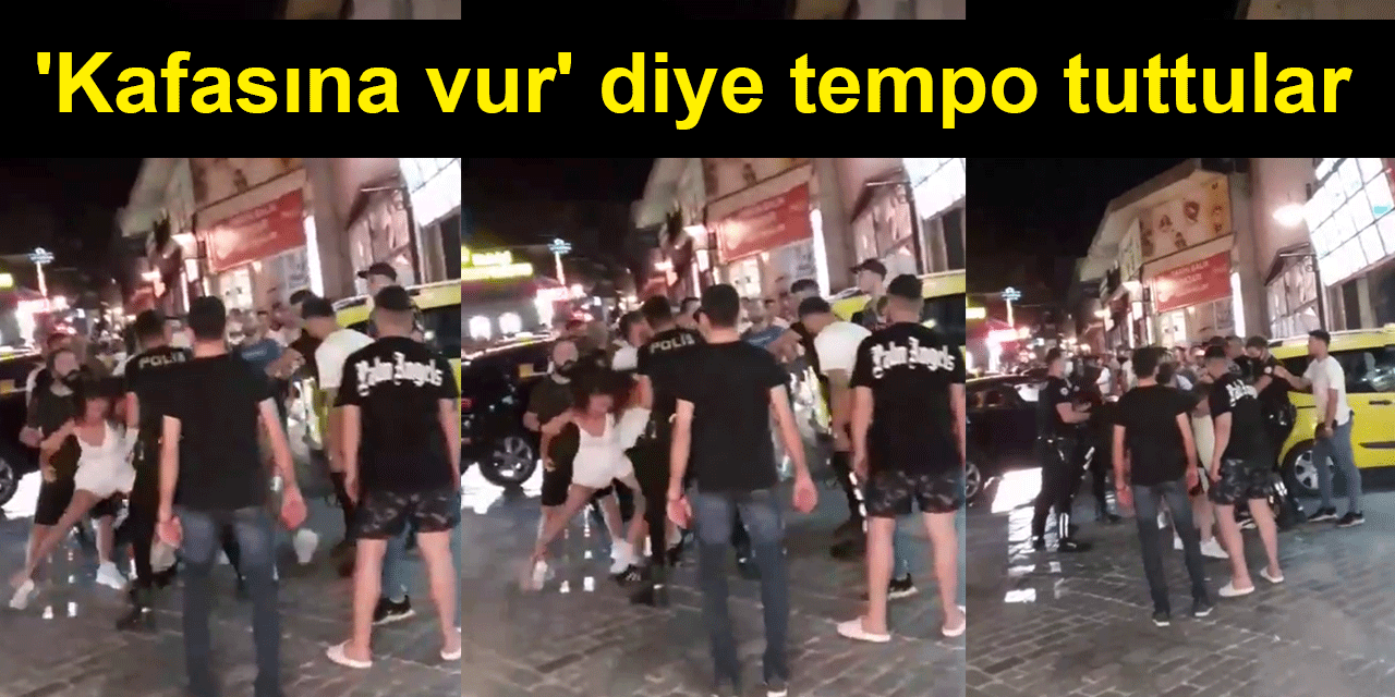 Kızlar kavga etti, erkekler tempo tuttu