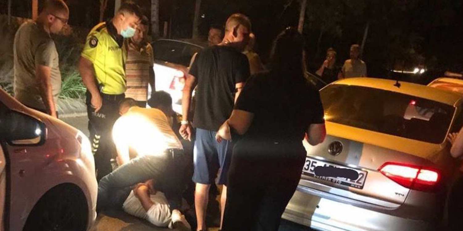 Polise saldıran alkollü sürücüye biber gazlı müdahale