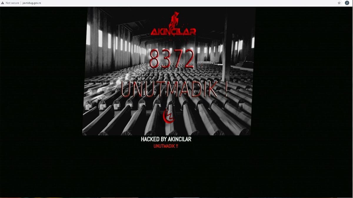 Türk hacker’lardan Sırp devlet sitesine Srebrenitsa mesajı