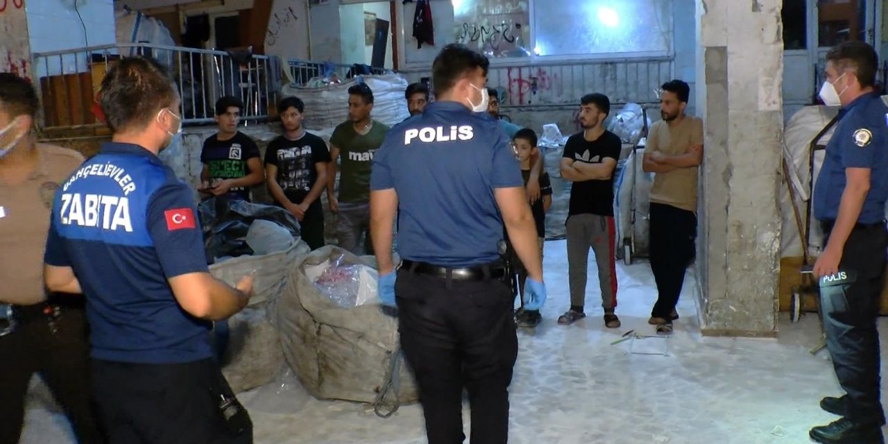 Bahçelievler'de katı atık tesislerinde çok sayıda kaçak göçmen yakalandı