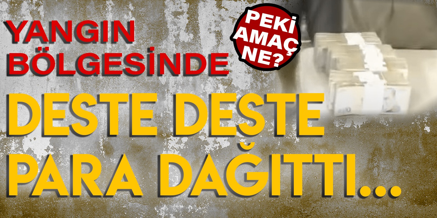 Yangın bölgesinde deste deste para dağıttı. Peki amaç ne?