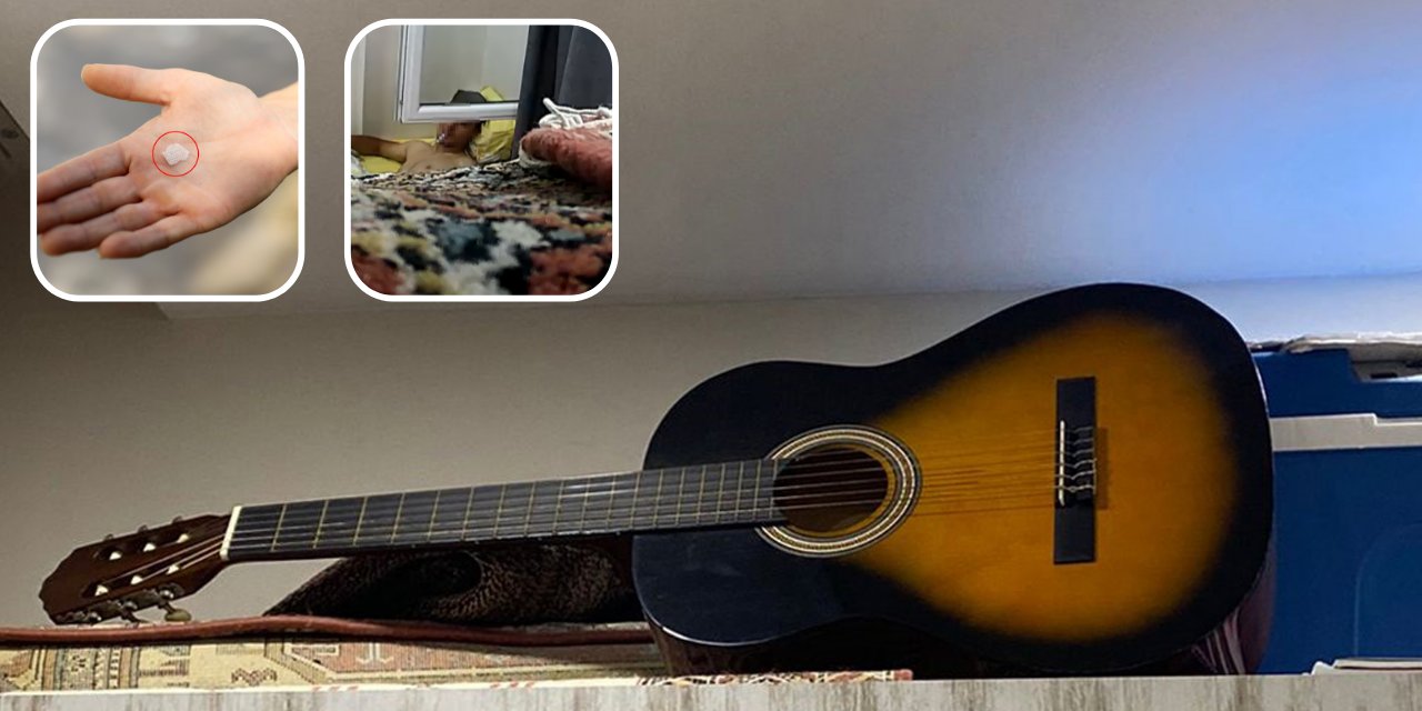 Oğlunun uyuşturucu kullandığını, gitarına gizlediği kamerayla tespit etti