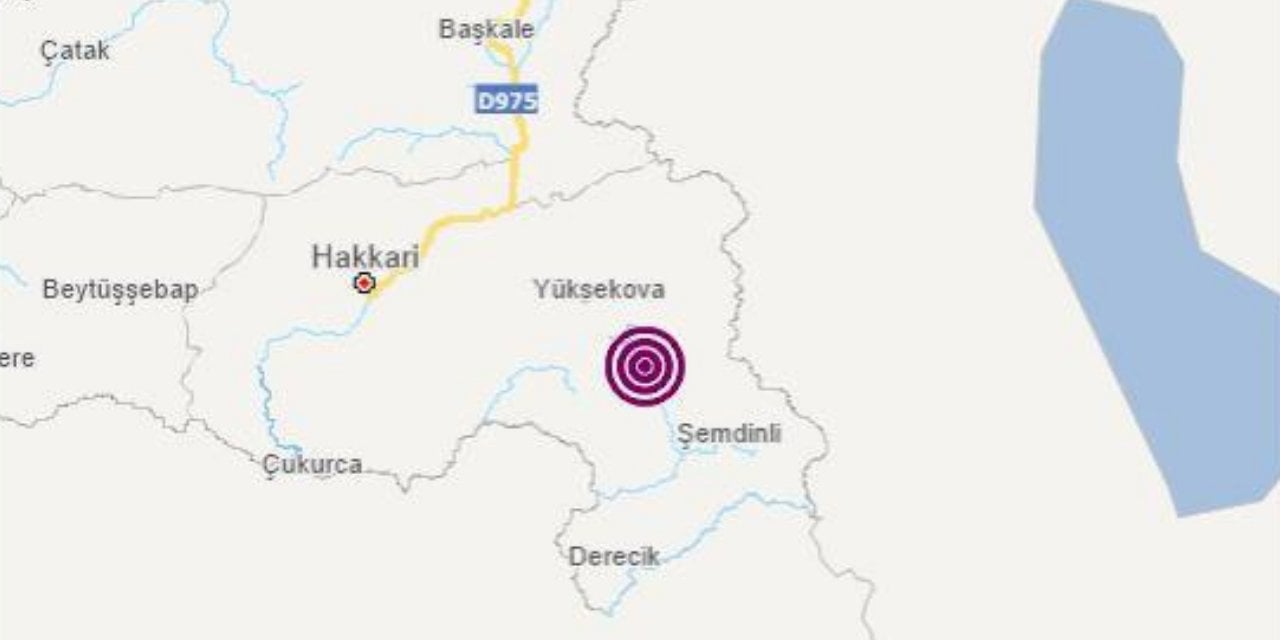 Hakkari'de 3.9 büyüklüğünde deprem