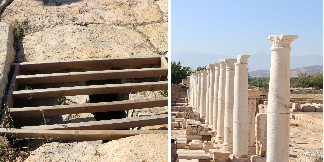 Tripolis Antik Kenti'nde 2 bin yıllık kanalizasyon bulundu