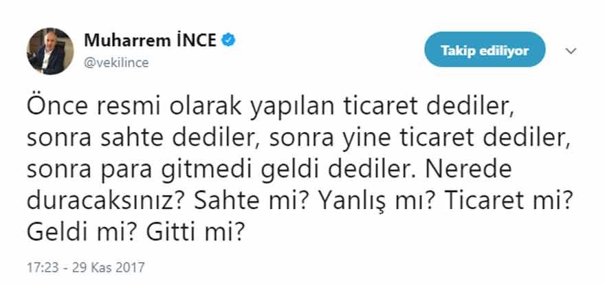 Muharrem İnce’den Erdoğan’a kritik ‘belge’ sorusu