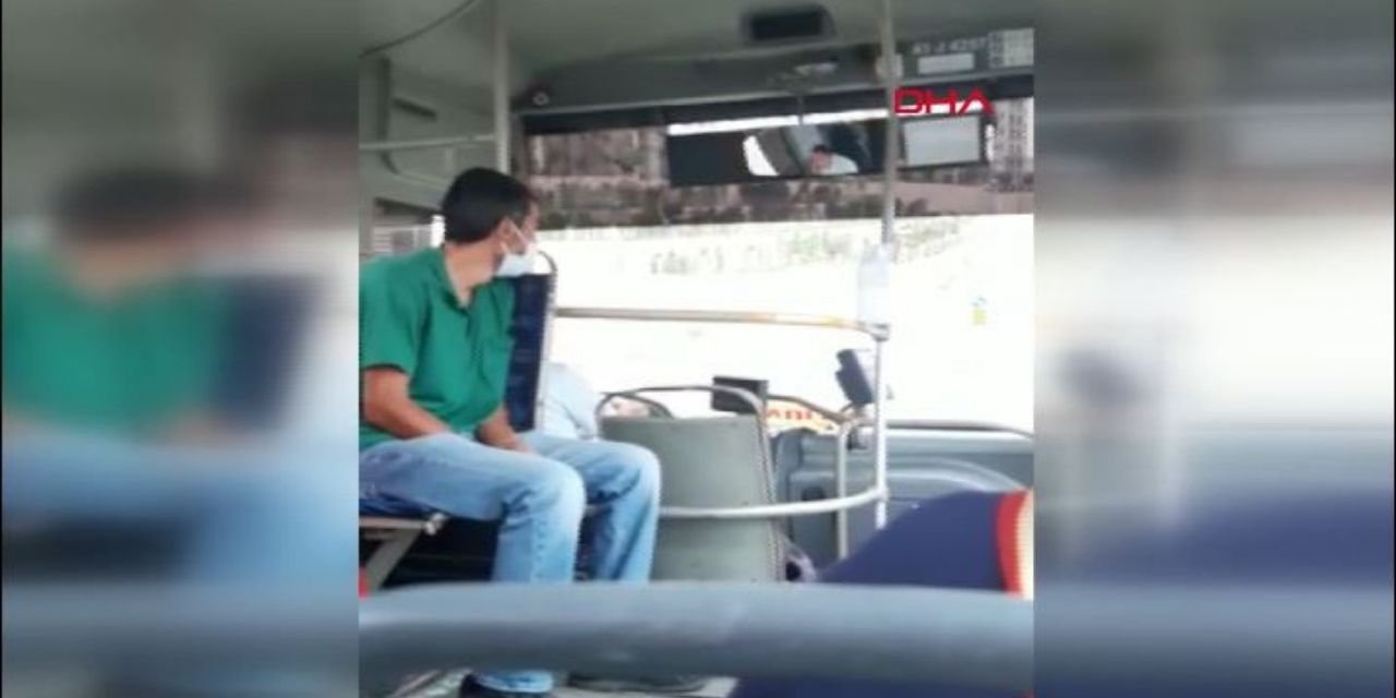 Maskesiz halk otobüsü sürücüsü, yolcuyla tartıştı