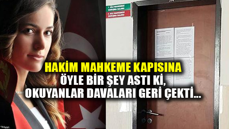 Diyarbakır'da hakim boşanmaları önlemek için mutluluğun sırlarını kapıya astı!