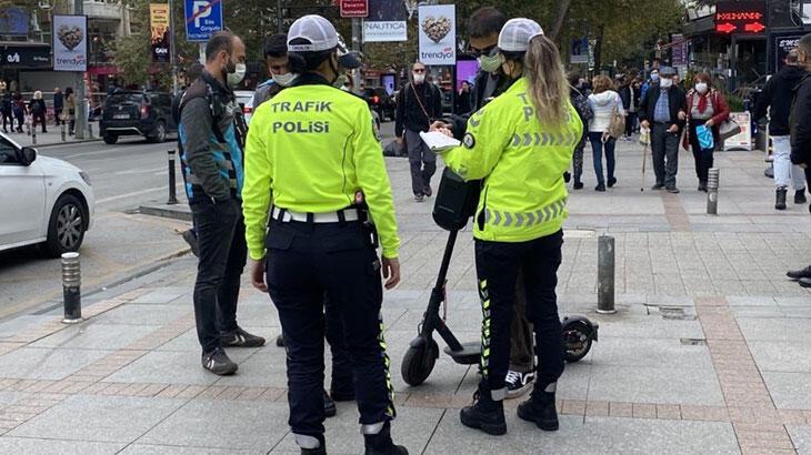 E-scooter denetimleri: 86 kişiye toplam 30 bin 932 lira ceza