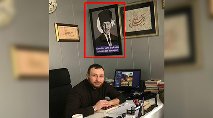 Atatürk’ün fotoğrafına Erdoğan’ı koymuştu! O isim hakkında yeni gelişme