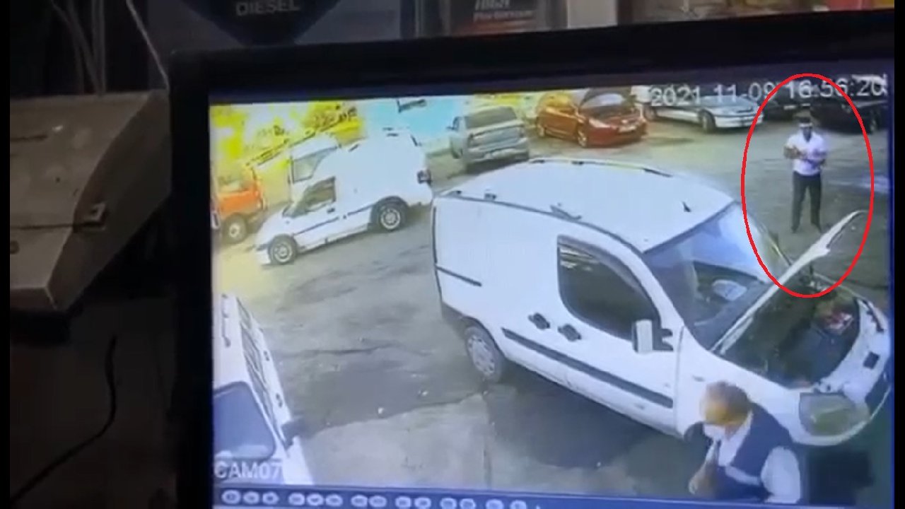 Pompalı saldırı an an kamerada